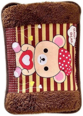 

saioni Velvet Fur Rechargeable Electric Liquid Filled Heating Pad for Pain Relief Electric 1 L Hot Water Bag(Multicolor)