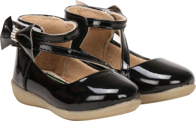 

Buckled Up Girls Velcro Wedges(Black