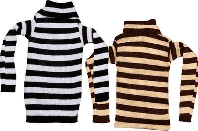 IndiWeaves Girls Casual Pure Wool Sweater Top(Multicolor, Pack of 2)