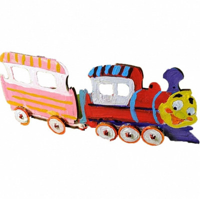 

Ugears Locomotive - 3D Coloring Model(Beige)