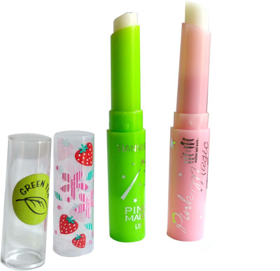 

ShopTop Magic pink Lipstick with Green tea lipstick(orange)