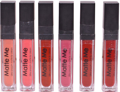 Make Line Matte Me Ultra Smooth Lip Cream Pack 6(Malticolor)
