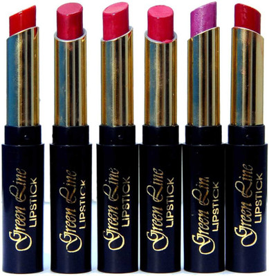 

Green line Hot and bold soft matte lipstic in 6 combo pics(Red, Rani, Mahroon, Pink, Perple)
