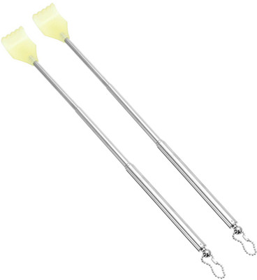 JAMBOREE 2 Back Scratcher Stainless Steel Extendable Itching Stick Back Massager & Scratcher Tools with Telescopic (Flexible) hand Massager(Silver)