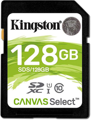 Kingston Canvas Select For Camera 128 GB SDXC UHS Class 1 80 Mb/s  Memory Card