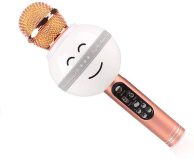 

Smart 4G Original Portable WS-878 Wireless Handheld Bluetooth Connection Player Speaker 3-in1 Mic for IOS and Andriod System Mobile Phones Microphone Microphone With Recording 878 Microphone(white Gold)