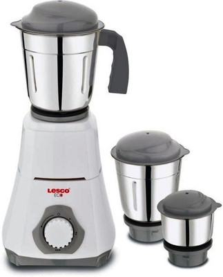 

Lesco ECO 550W Mixer Grinder with 3 Steel Jars LMG551 550 Mixer Grinder(Cool Grey, 3 Jars)