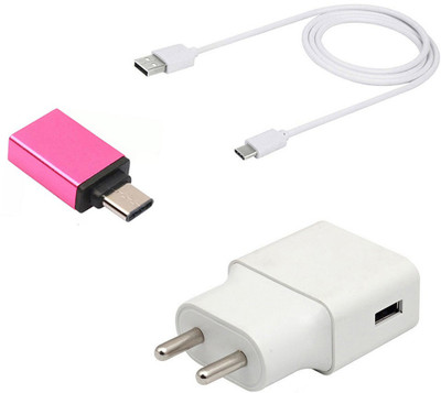 DAKRON Wall Charger Accessory Combo for Samsung Galaxy A5(White)
