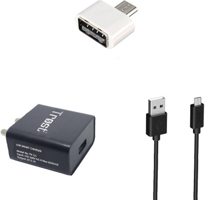 TROST Wall Charger Accessory Combo for Oppo F9 Pro, Oppo A3S, Oppo A5, Oppo F9, Oppo F1, Oppo F1s, Oppo F7(Black)