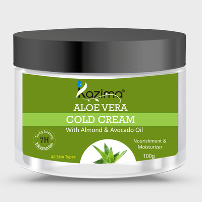 

KAZIMA ALOE VERA COLD CREAM (100g) with Almond & Avocado Oil For Nourishment & Moisturizer Skin(100 g)