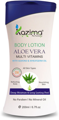 

KAZIMA ALOE VERA Multi Vitamins BODY LOTION (200ML) with Almond & Wheatgerm Oil For Deep Moisturizing(200 ml)