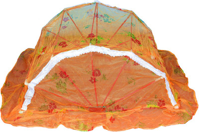 

HOMELORE Polyester Infants Printed orange baby Mosquito Net(Orange)