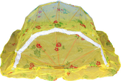 HOMELORE Polyester Infants Printed Yellow Baby Mosquito Mosquito Net(Yellow)