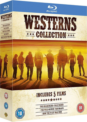 

Westerns 5 Movies Collection: The Searchers + Pale Rider + The Wild Bunch + Rio Bravo + How the West Was Won (5-Disc Box Set) (Region Free + Slipcase Packaging + Fully Packaged Import)(Blu-ray English)