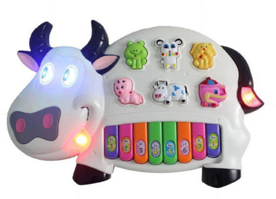 

Shopjamke Cow Musical Piano with 3 Modes Animal Sounds, Flashing Lights & Wonderful Music (Multicolor)(Multicolor)