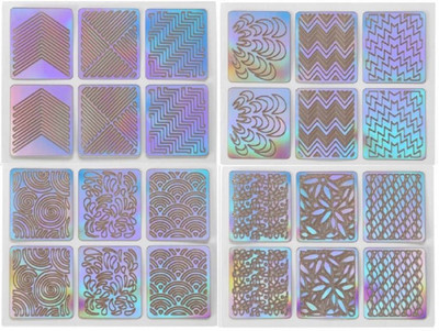 

Style Craze 24 sheet nail art Stencils(silver)