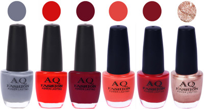 

AQ Fashion Gel Nail Polish Combo 2459 Multicolor(Pack of 6)