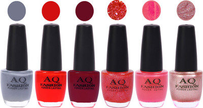 

AQ Fashion Gel Nail Polish Combo 2443 Multicolor(Pack of 6)