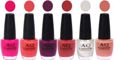 

AQ Fashion Gel Nail Polish Combo 2414 Multicolor(Pack of 6)