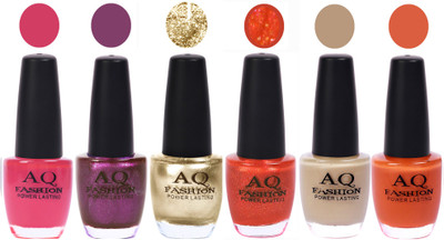 

AQ Fashion Gel Nail Polish Combo 2490 Multicolor(Pack of 6)