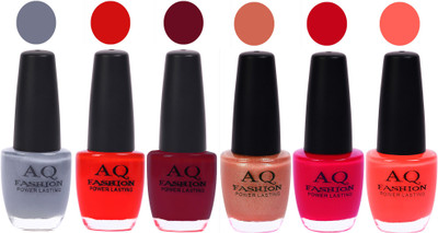 AQ Fashion Gel Nail Polish Combo 2448 Multicolor(Pack of 6)