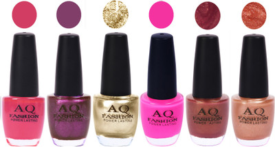 

AQ Fashion Gel Nail Polish Combo 2488 Multicolor(Pack of 6)