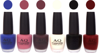 

AQ Fashion Gel Velvet Matte Nail polish combo 6940 Multicolor(Pack of 6)