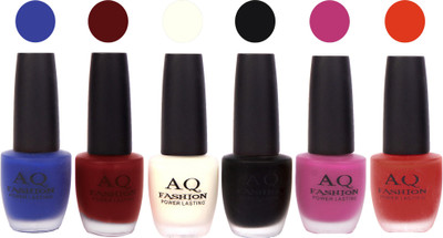 

AQ Fashion Gel Velvet Matte Nail polish combo 6949 Multicolor(Pack of 6)