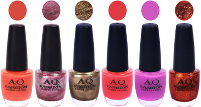

AQ Fashion Gel Nail Polish Combo 2430 Multicolor(Pack of 6)
