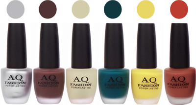 

AQ Fashion Gel Velvet Matte Nail polish combo 6880 Multicolor(Pack of 6)