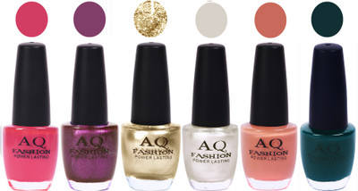 

AQ Fashion Gel Nail Polish Combo 2486 Multicolor(Pack of 6)