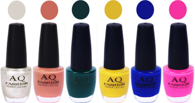 

AQ Fashion Gel Nail Polish Combo 2418 Multicolor(Pack of 6)