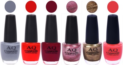 

AQ Fashion Gel Nail Polish Combo 2462 Multicolor(Pack of 6)