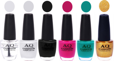 AQ Fashion Gel Nail Polish Combo 2472 Multicolor(Pack of 6)