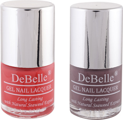 

DeBelle Gel Nail Lacquer 8 ml each Kit of 2 Princess Belle & Majestique Mauve(Pack of 2)