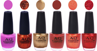 

AQ Fashion Gel Nail Polish Combo 2434 Multicolor(Pack of 6)