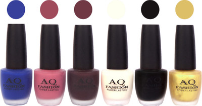 

AQ Fashion Gel Velvet Matte Nail polish combo 6895 Multicolor(Pack of 6)