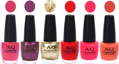 

AQ Fashion Gel Nail Polish Combo 2494 Multicolor(Pack of 6)