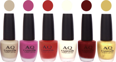 

AQ Fashion Gel Velvet Matte Nail polish combo 6931 Multicolor(Pack of 6)