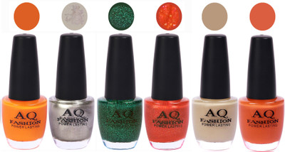 AQ Fashion Gel Nail Polish Combo 2391 Multicolor(Pack of 6)