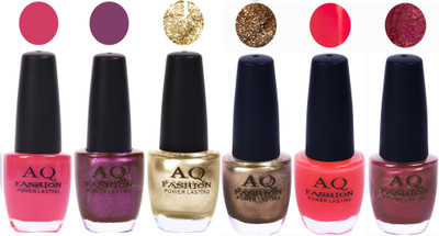 

AQ Fashion Gel Nail Polish Combo 2480 Multicolor(Pack of 6)