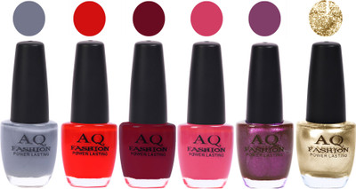 

AQ Fashion Gel Nail Polish Combo 2398 Multicolor(Pack of 6)
