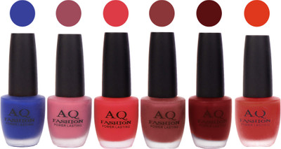 

AQ Fashion Gel Velvet Matte Nail polish combo 6954 Multicolor(Pack of 6)