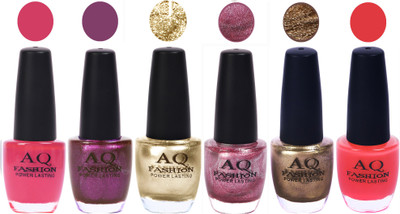

AQ Fashion Gel Nail Polish Combo 2495 Multicolor(Pack of 6)