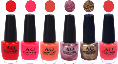 

AQ Fashion Gel Nail Polish Combo 2394 Multicolor(Pack of 6)