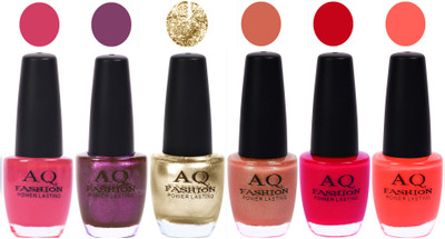 

AQ Fashion Gel Nail Polish Combo 2482 Multicolor(Pack of 6)