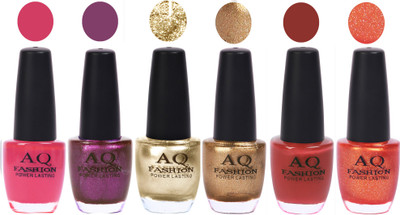 

AQ Fashion Gel Nail Polish Combo 2498 Multicolor(Pack of 6)