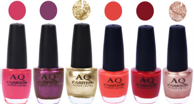 

AQ Fashion Gel Nail Polish Combo 2492 Multicolor(Pack of 6)
