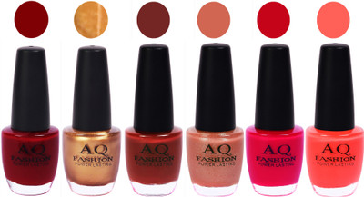 

AQ Fashion Gel Nail Polish Combo 2410 Multicolor(Pack of 6)