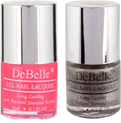 

DeBelle Gel Nail Lacquer 8 ml Each pack of 2 Fuschia Rose , Sparkling Dust(Pack of 2)